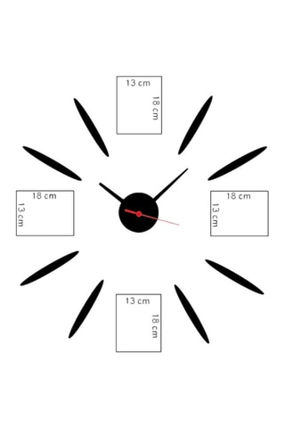 Horloge avec 4 cadres photos - Noir