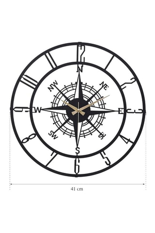 Horloge murale Bunella - 41 cm - Noir