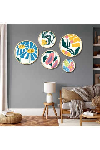 5 tableaux en bois massif Yats - 43,5 x 43,5/37 x 37/31 x 31/26 x 26/18 x 18 cm