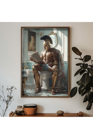 Peinture décorative encadrée en MDF Nicole2 - 50 x 70 cm