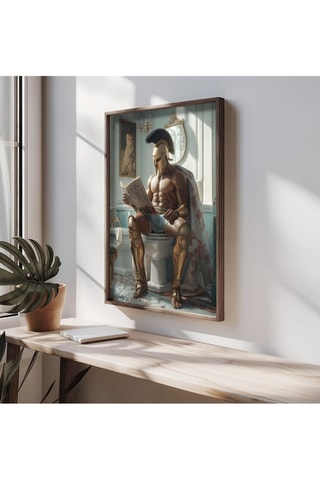 Peinture décorative encadrée en MDF Nicole2 - 50 x 70 cm