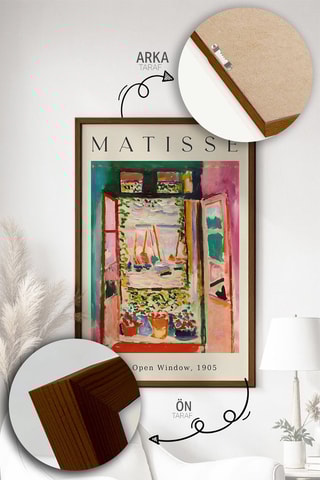 3 tableaux "Fenêtre ouverte, Collioure, 1905", "Paysage à Collioure, 1905" et "La japonaise au bord de l'eau, 1905" Henri Matisse - 33 x 48 cm