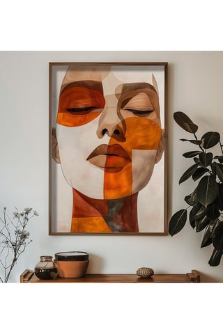 Peinture décorative encadrée en MDF Marguerite2 - 50 x 70 cm