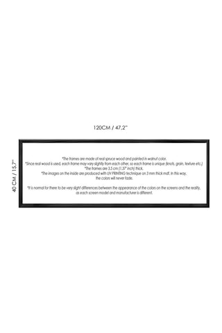 Peinture décorative encadrée en MDF Sophie2 - 120 x 40 cm