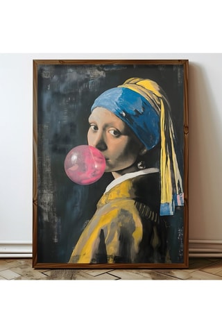 Tableau "La jeune fille à la perle" Vermeer - 50 x 70 cm