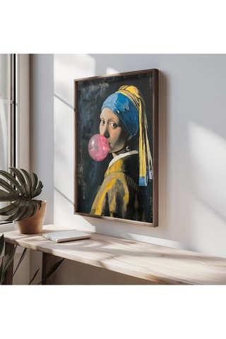Tableau "La jeune fille à la perle" Vermeer - 50 x 70 cm