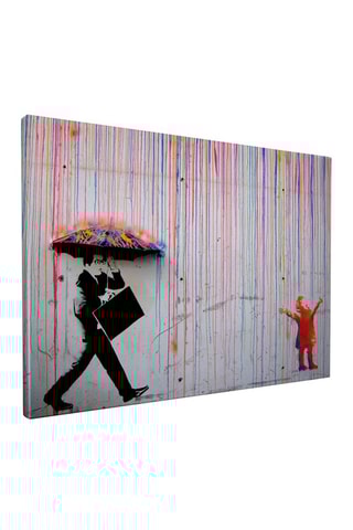 Tableau "Sous la pluie" Banksy