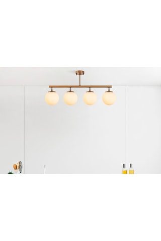 Plafonnier Fazli - Doré et blanc - 4 x 40 W