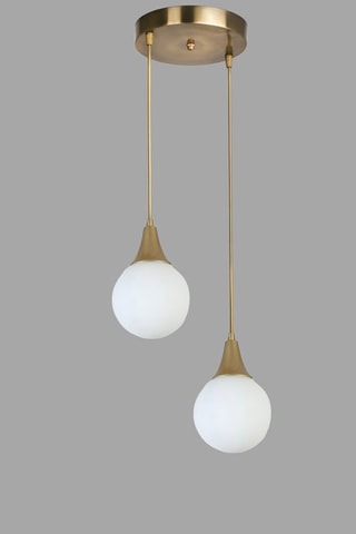 Suspension Afra 2 - Doré et blanc