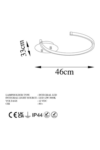 Plafonnier LED Moon - Noir - 12 W