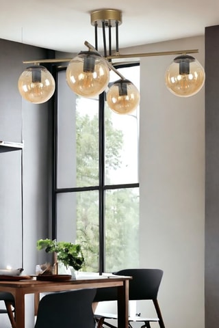 Suspension Oslo 4 - Doré - 4 x 60 W