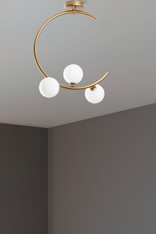 Suspension - Doré et blanc