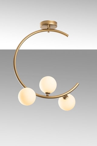 Suspension - Doré et blanc