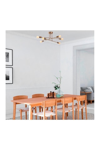 Suspension Fleur - Doré - 6 x 60 W