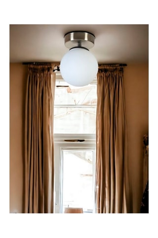 Plafonnier - Argenté et blanc - 60 W