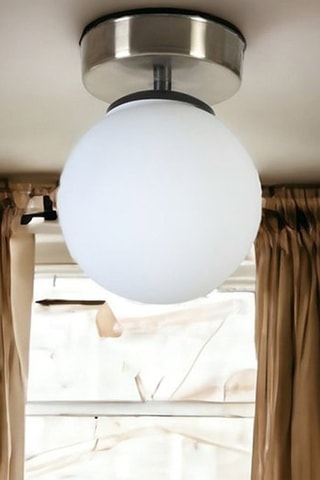 Plafonnier - Argenté et blanc - 60 W