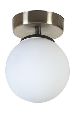 Plafonnier - Argenté et blanc - 60 W