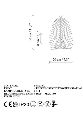 Applique murale Leaf - Noir - 40 W