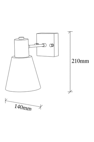 Applique murale Funnel - Doré -  40 W