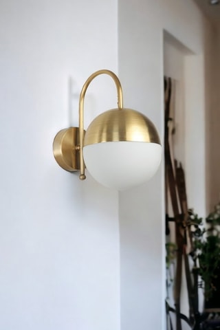 Applique murale Küre - Doré et blanc - 60 W