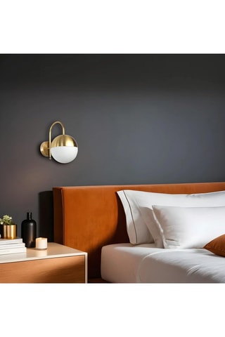 Applique murale Küre - Doré et blanc - 60 W