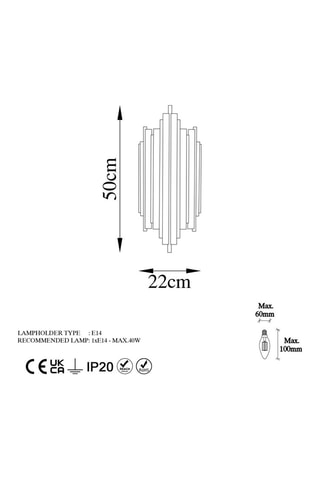 Applique murale Reis - Doré