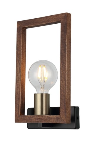 Applique murale en bois Era - Naturel et noir