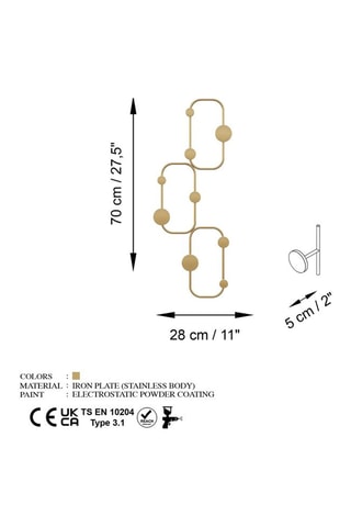 Porte-manteau mural - 28 x 70 x 5 cm