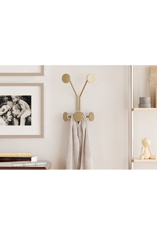 Porte manteau mural - Doré