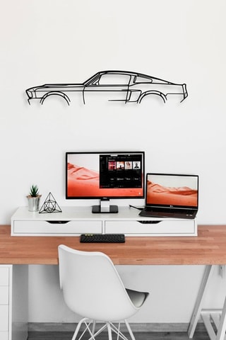 Décoration murale Ford Mustang Shelby, 1967 - Noir