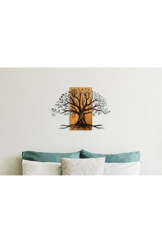 Décoration murale en bois Willow - Naturel et noir