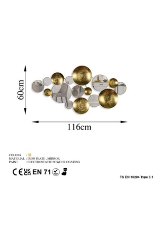 Décoration murale Infinity 1
 - Doré et blanc