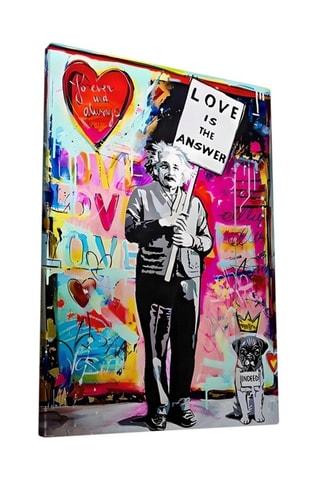 Tableau Einstein "L'amour est la réponse" - Banksy