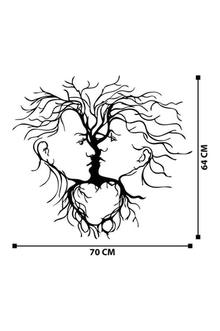 Décoration murale Entrika - 70 x 64 cm - Noir