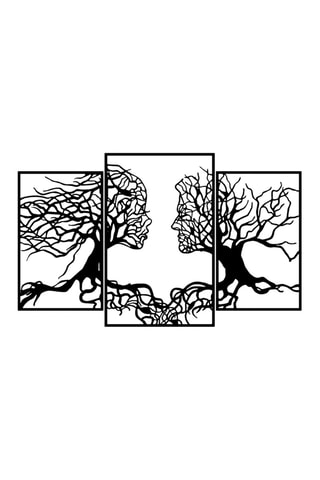 Décoration murale Love Tree - 116 x 71 cm - Noir