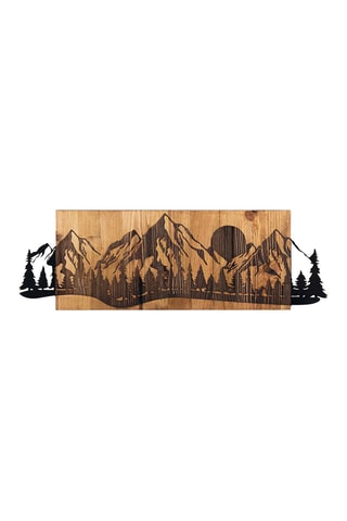 Décoration murale en bois Sundown - 75,5 x 24,5 cm - Noir et naturel