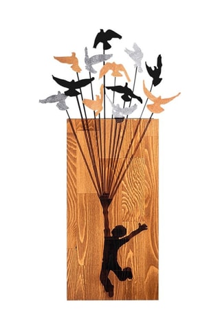 Décoration murale en bois - Naturel et noir