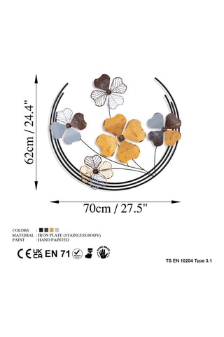 Décoration murale Haiyang 2 - Marron et jaune