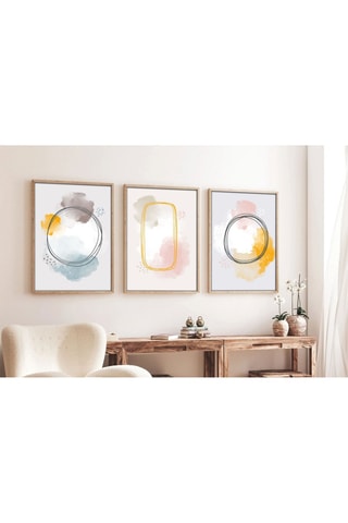 3 tableaux en bois massif - 35 x 50 cm