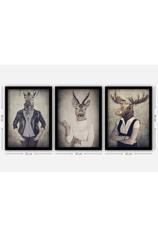 3 tableaux - 35 x 45 cm