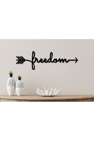 Décoration murale Freedom - 62 x 19 x 0,15 cm - Noir