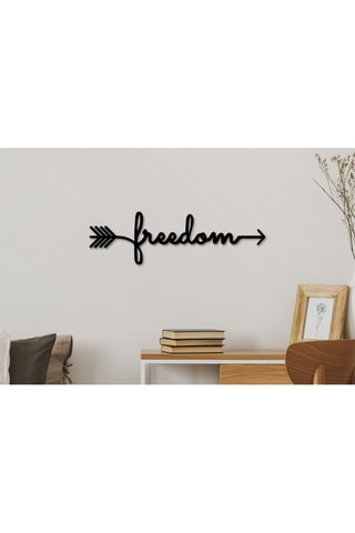 Décoration murale Freedom - 62 x 19 x 0,15 cm - Noir