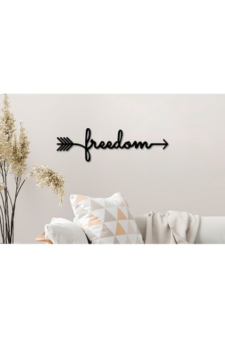 Décoration murale Freedom - 62 x 19 x 0,15 cm - Noir