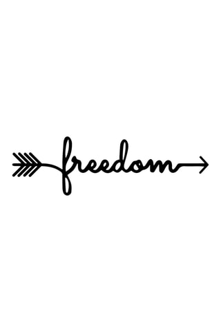 Décoration murale Freedom - 62 x 19 x 0,15 cm - Noir