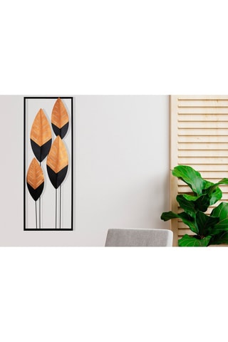 Décoration murale - Noir et orange - 32 x 5 x 90 cm