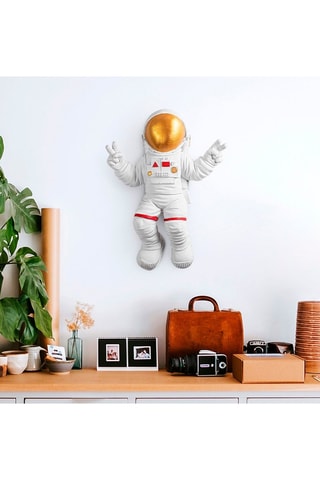 Décoration murale Peace Sign Astronaut 1  -  Blanc - 35 x 47 x 10 cm