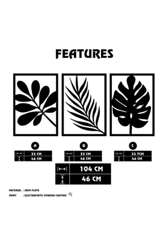 Décoration murale Cincuenta - Noir  - 104 x 46 cm