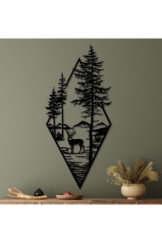 Décoration murale Deer -  Noir - 39 x 85 cm