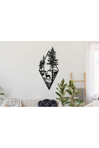 Décoration murale Deer -  Noir - 39 x 85 cm