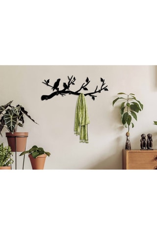 Crochet mural Escaped Birds -  Noir - 67 x 27 x 2 cm